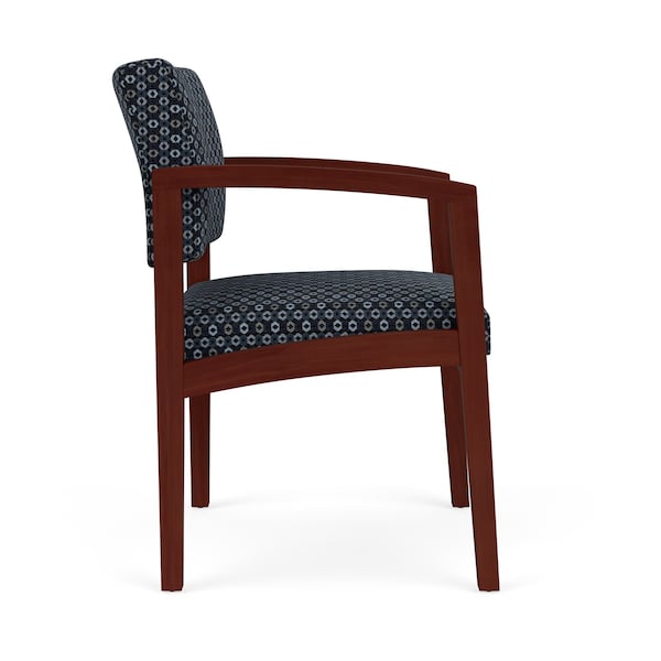 Lenox Wood Guest Chair Wood Frame, Mahogany, RS Night Sky Upholstery